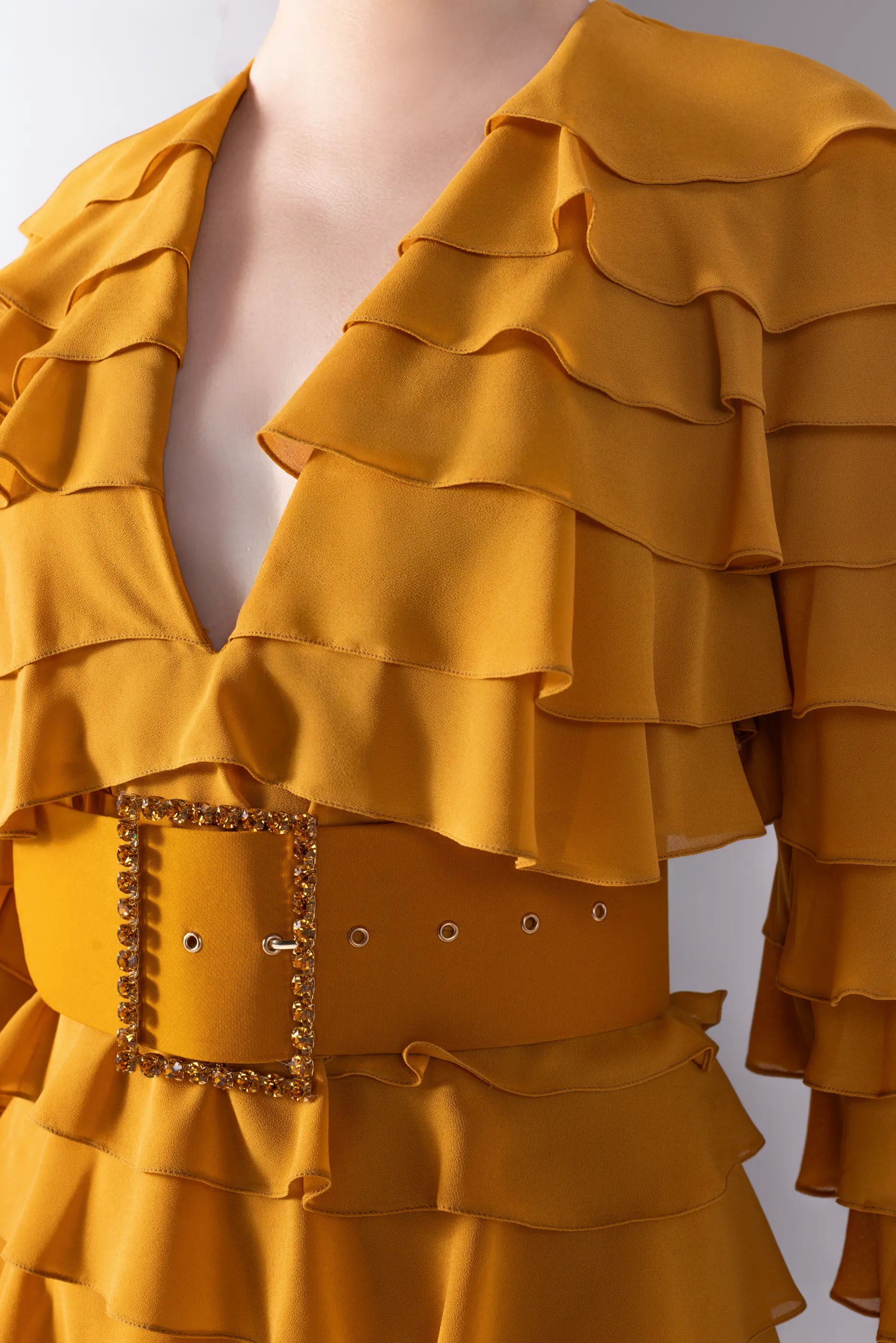 SOLINA DRESS IN SAFFRON