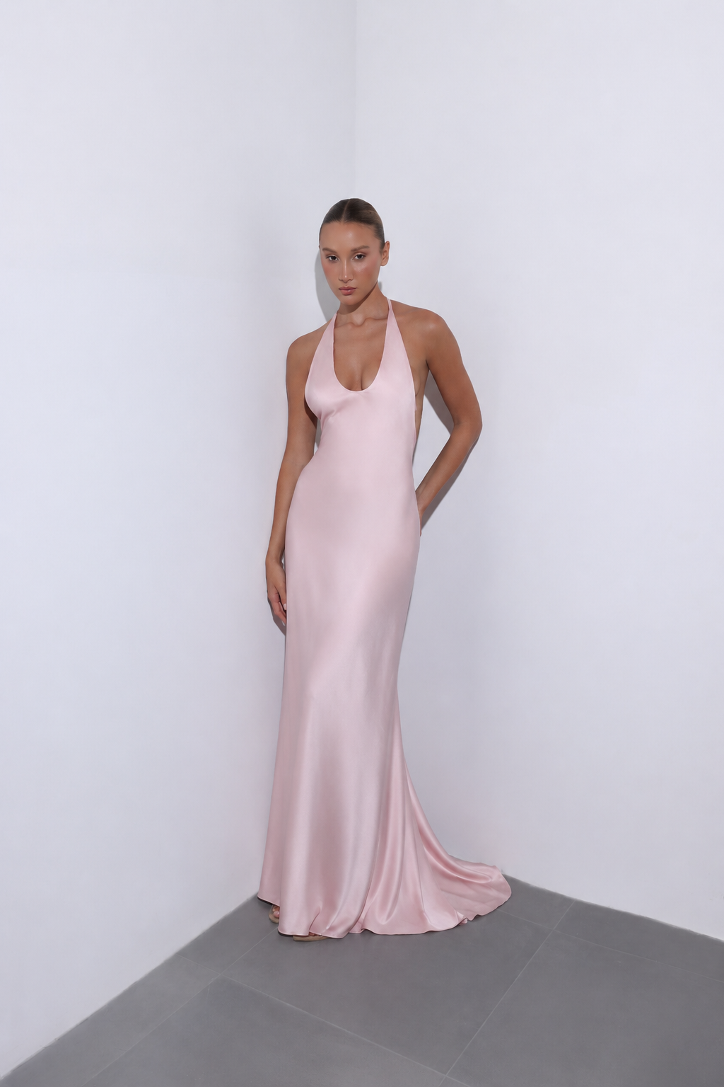 ARIA DRESS IN SATIN